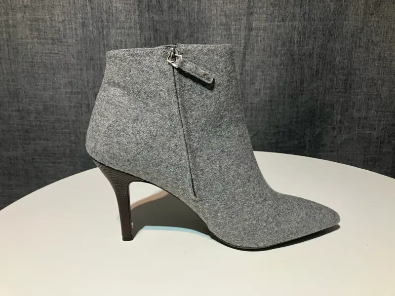Botines de tacón gris con cierre Nine Wist - 1