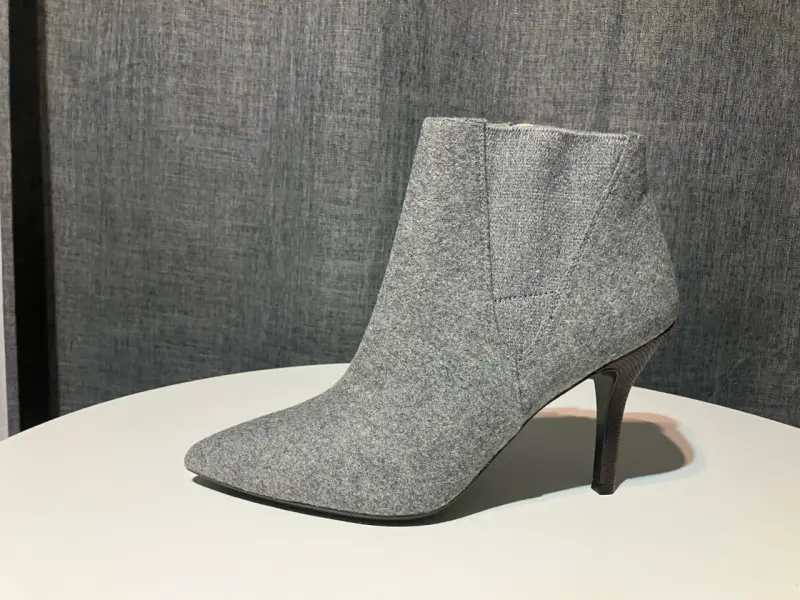 Botines de tacón gris con cierre Nine Wist - 2