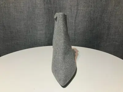 Botines de tacón gris con cierre Nine Wist - miniatura 3