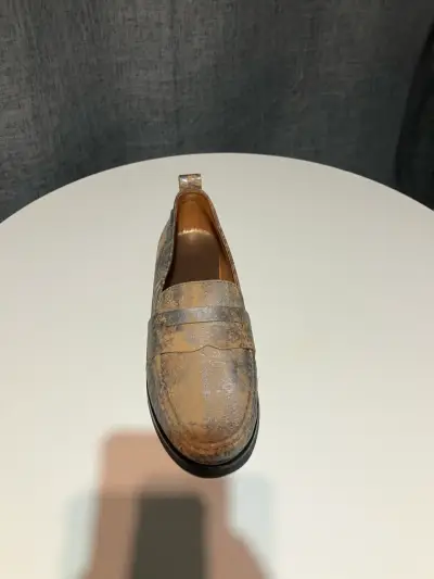 Zapato mocasín de cuero envejecido - miniatura 2