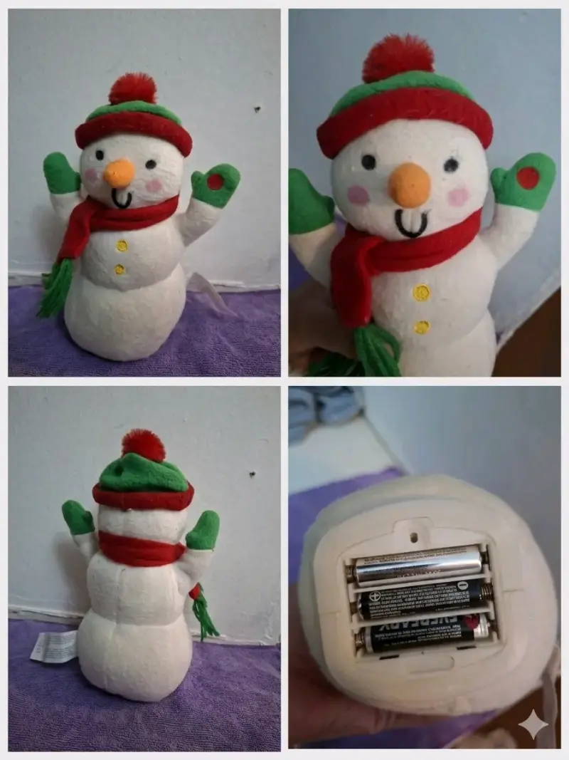 Muñeco de nieve navideño de felpa - 1