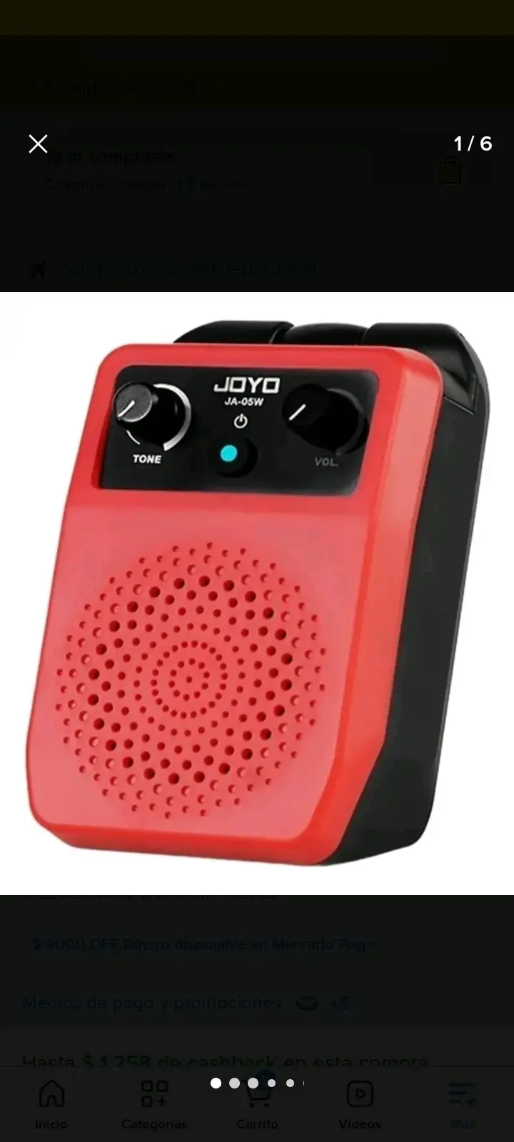 Amplificador portátil Joyo rojo - 1