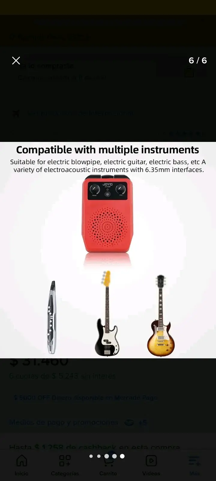 Amplificador portátil Joyo rojo - 2