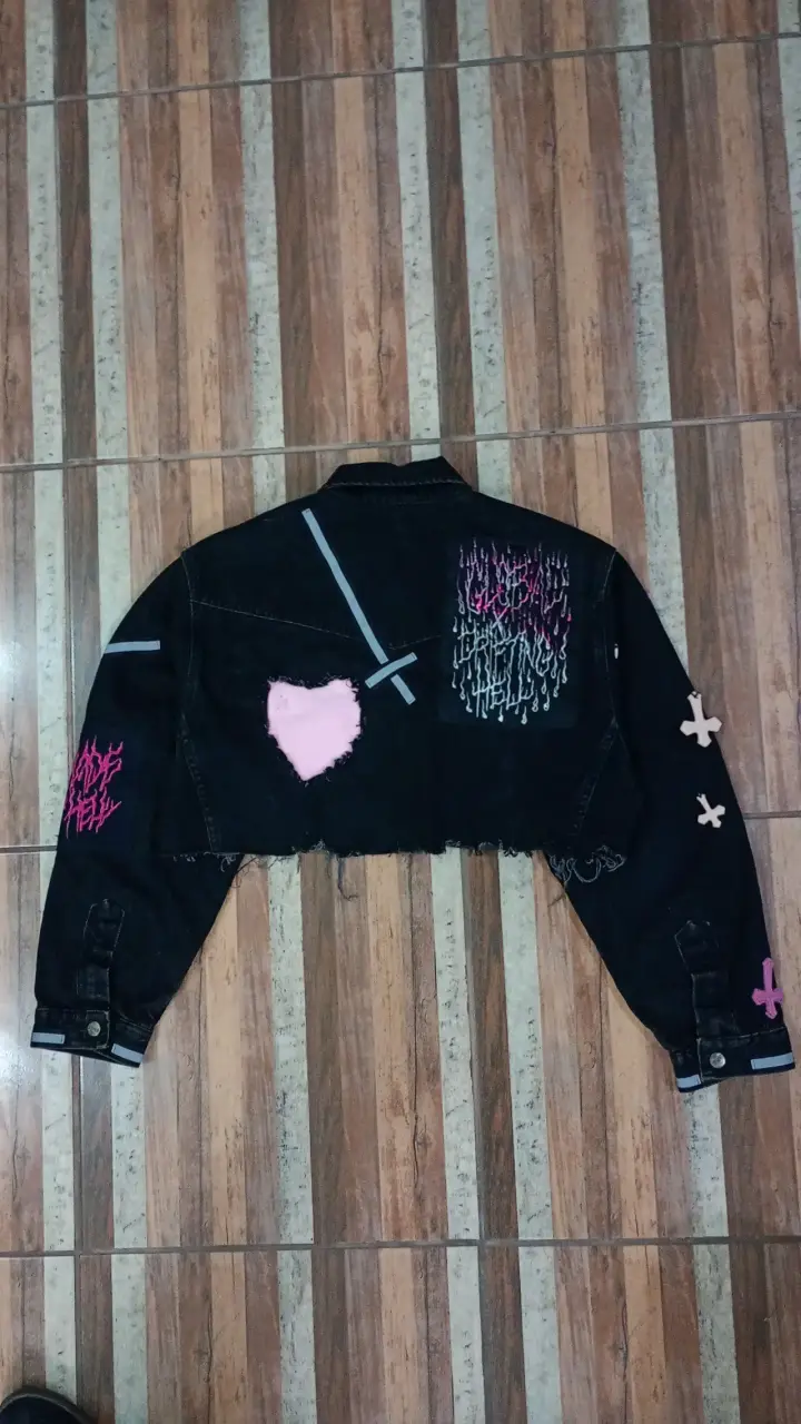 Chaqueta de jean crop - 2