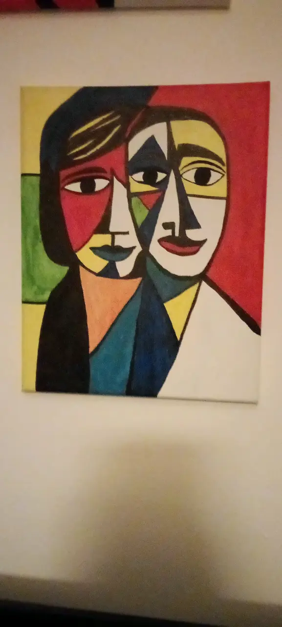 Cuadro con diseño abstracto colorido
