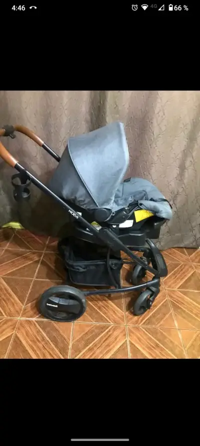Coche de bebé gris funcional - miniatura 3