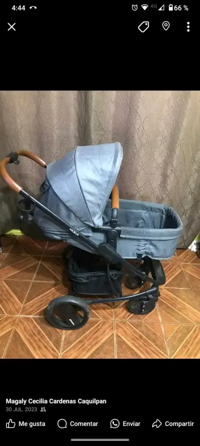 Coche de bebé gris funcional - miniatura 4