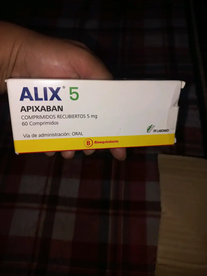 Caja de Apixaban ,Alix 5 anticoagulante - 1
