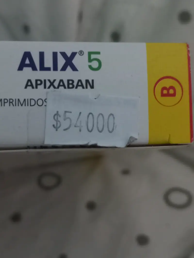 Caja de Apixaban ,Alix 5 anticoagulante - 4