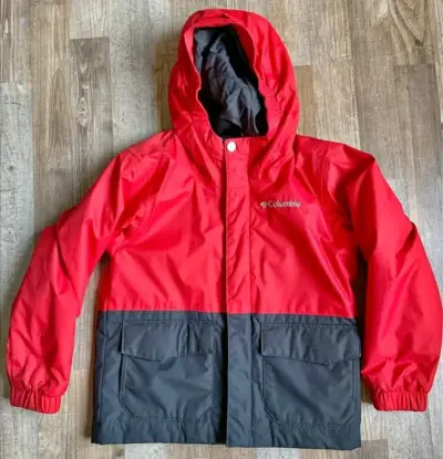 Chaqueta Columbia roja impermeable talla 5-6 - miniatura 1