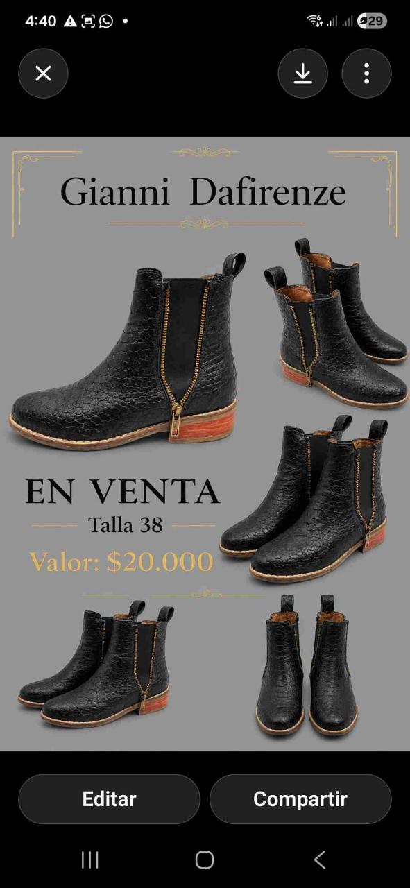 Botines negros Gianni Dafirenze