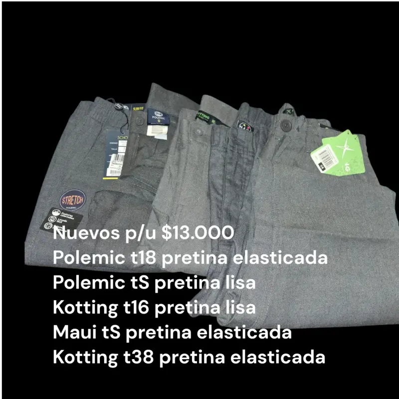 Pantalones para hombre stretch grises - 1