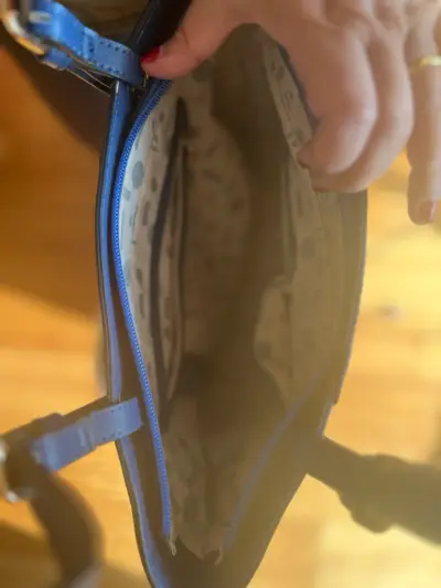 Cartera azul grande elegante - miniatura 4