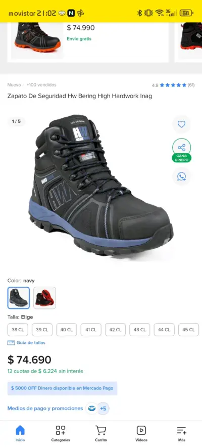 Botas de trekking Hard Work - miniatura 4