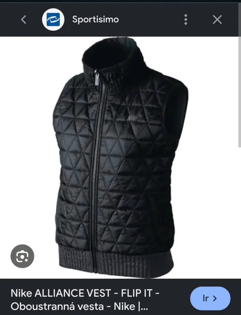Chaleco negro acolchado Nike - 1