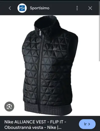 Chaleco negro acolchado Nike - miniatura 1