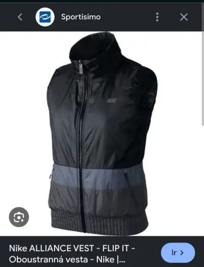 Chaleco negro acolchado Nike - miniatura 2