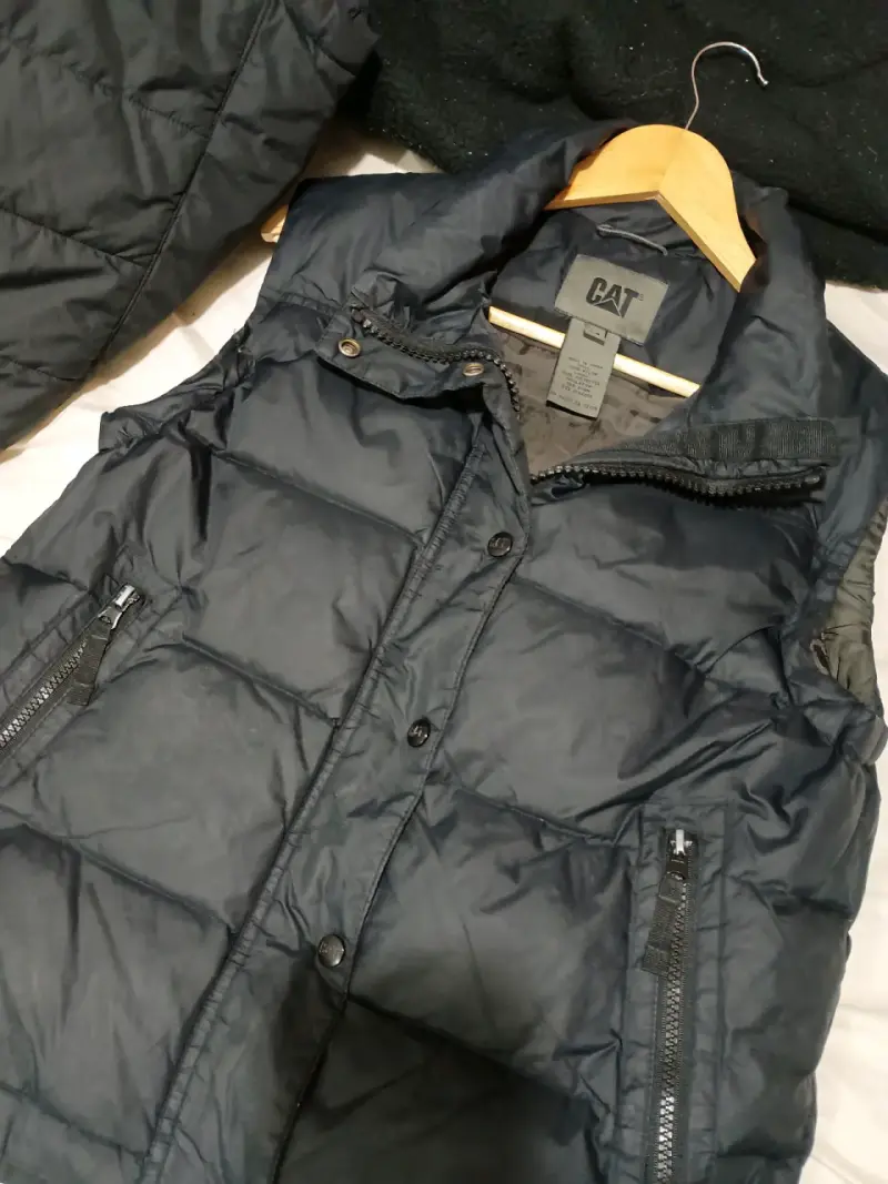 Chaleco acolchado CAT negro talla m - 1