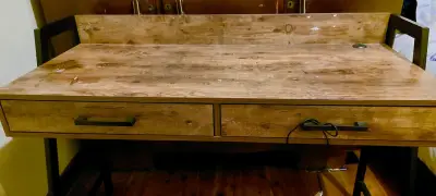 Escritorio de madera rústico - miniatura 2