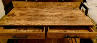Escritorio de madera rústico - miniatura 3