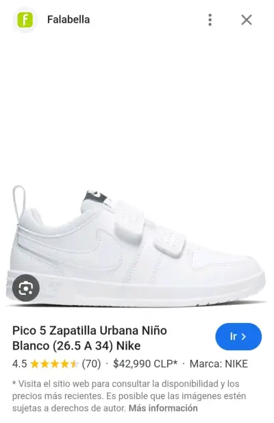 Zapatillas Nike Pico 5 blancas - miniatura 4