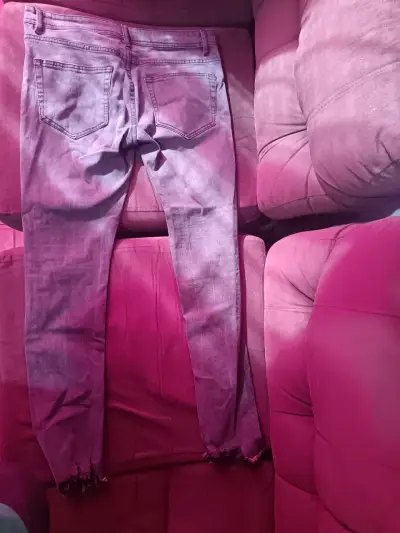 Jeans gris efecto desgastado - miniatura 4