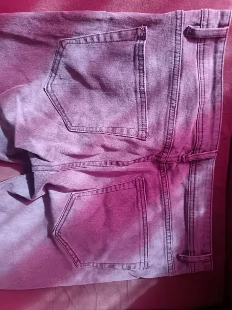 Jeans gris efecto desgastado - 5