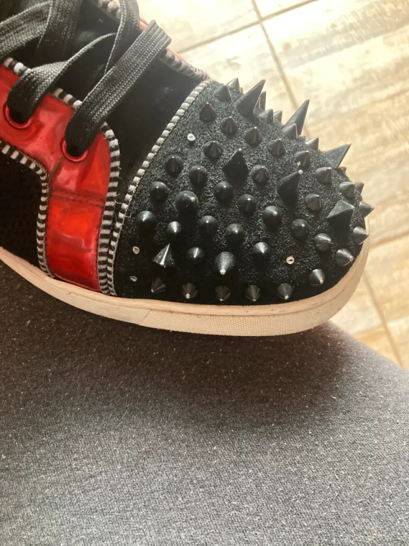 Zapatillas negras, christian loubutin, originales - 4