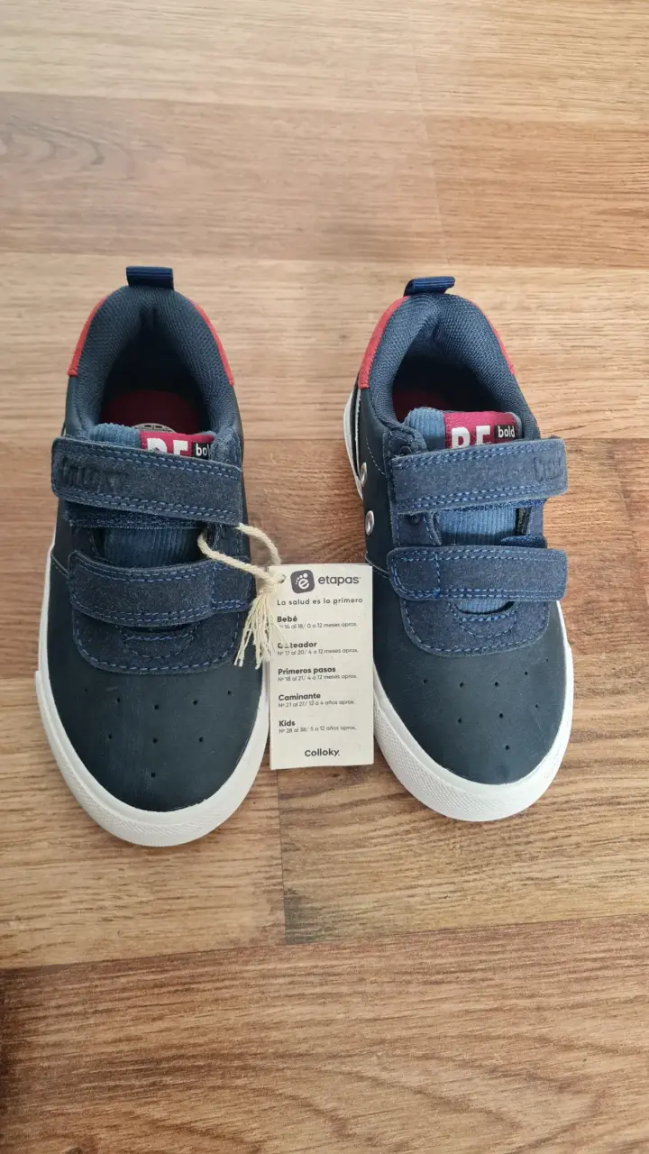 Zapatilla Colloky infantil azul con velcro - 3