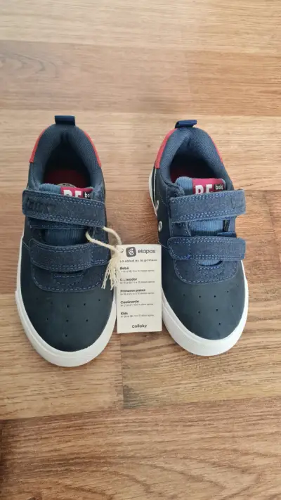 Zapatilla Colloky  infantil azul con velcro - miniatura 3