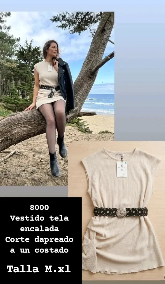 Vestido de tela encalada
