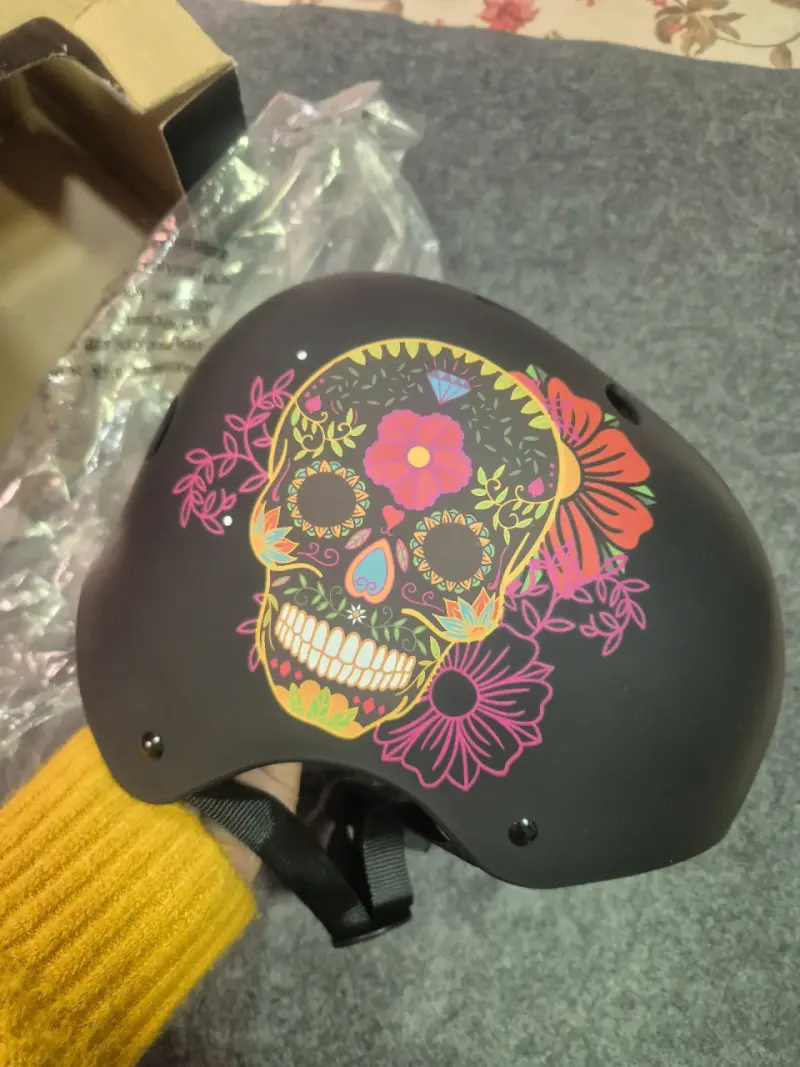 Casco ciclismo Ibikes diseño floral - 2