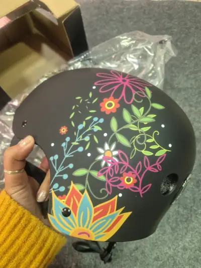 Casco ciclismo Ibikes diseño floral - miniatura 3