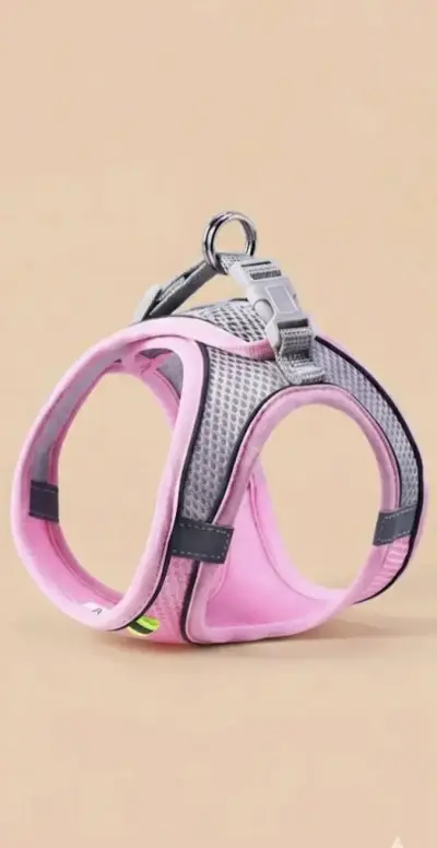 Arnés ajustable para mascotas, c rosa y verde - miniatura 3