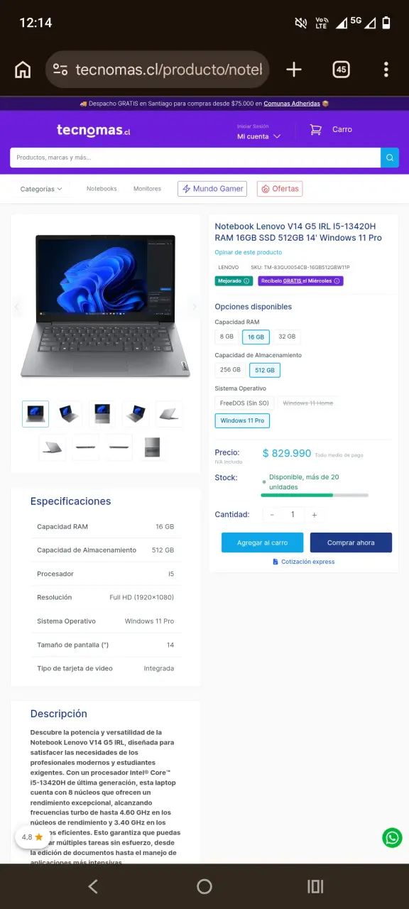 💻 Lenovo V14 G5 IRL 💻 HP ProBook - 1