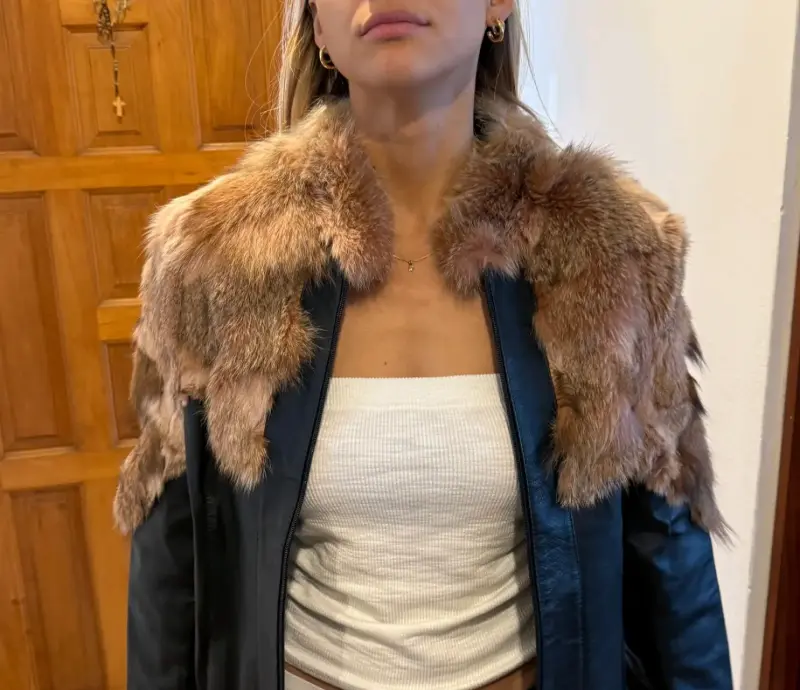 Chaqueta de cuero con piel - 2