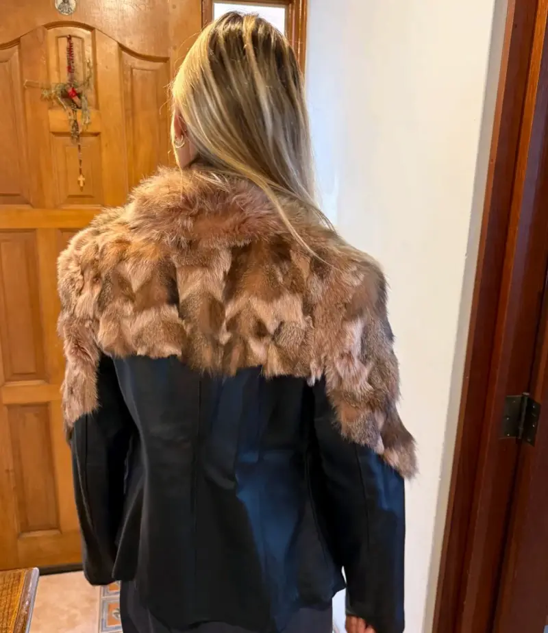 Chaqueta de cuero con piel - 3