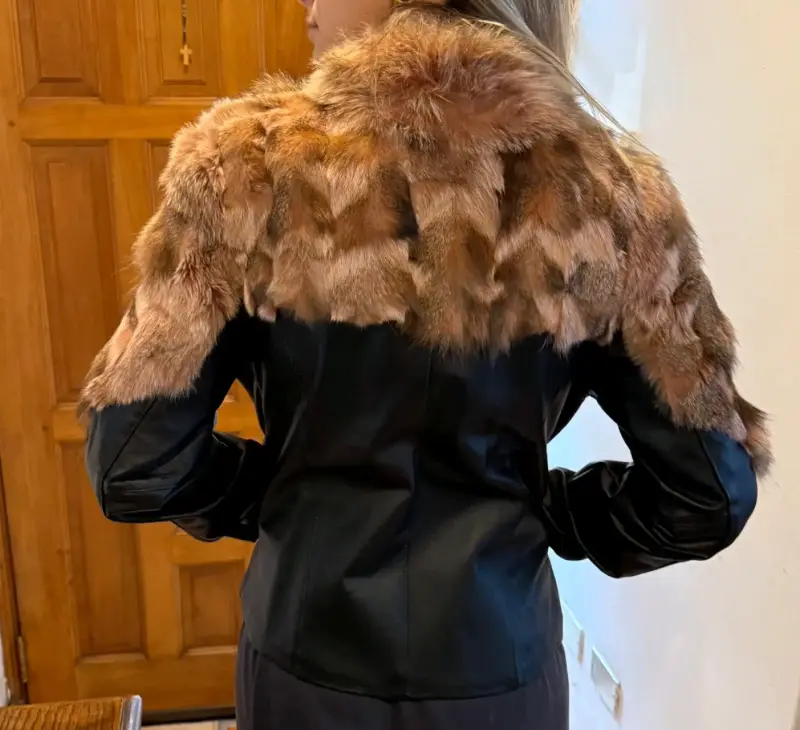 Chaqueta de cuero con piel - 4