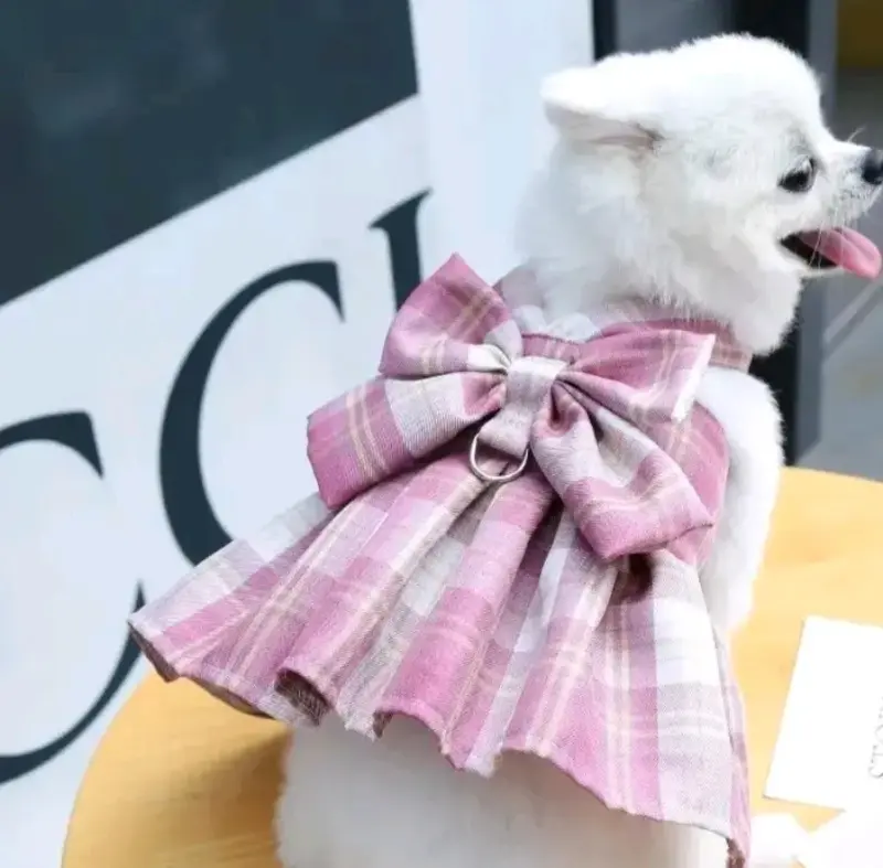 Vestido rosado para perro - 1