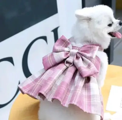 Vestido rosado para perro - miniatura 1