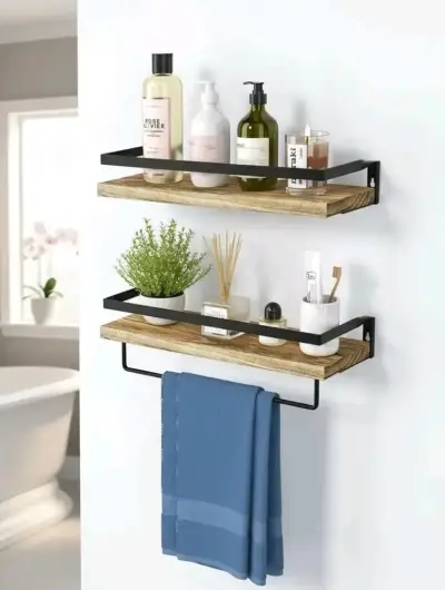Estantes flotantes madera y metal - miniatura 2
