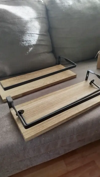 Estantes flotantes madera y metal - miniatura 3