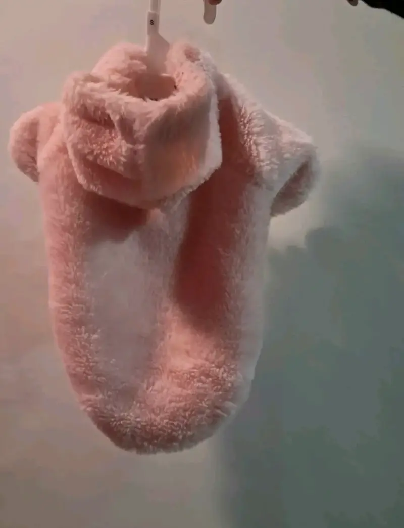 Abrigo para perro rosado suave - 1