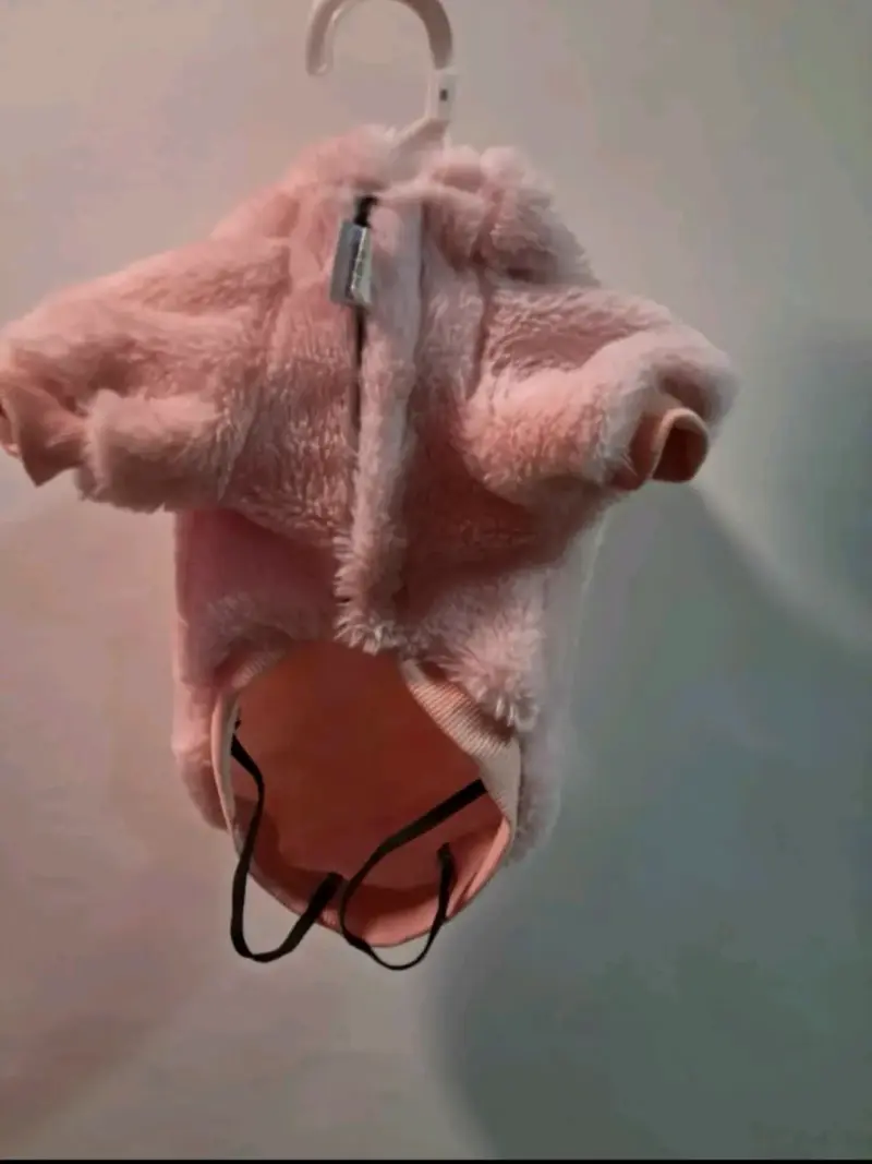 Abrigo para perro rosado suave - 2