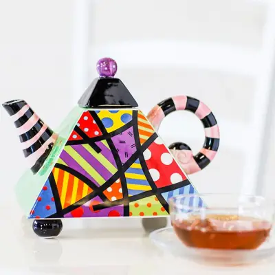 Tetera Pop Art de cerámica - miniatura 1