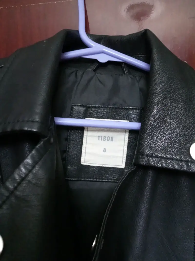Chaqueta ecocuero negro niña - 2