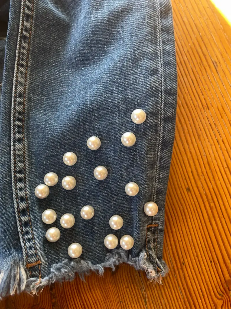 Jeans Zara con perlas 36 - 5