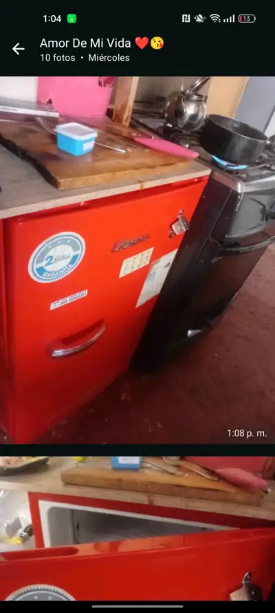 Refrigerador rojo Libero pequeño - miniatura 2