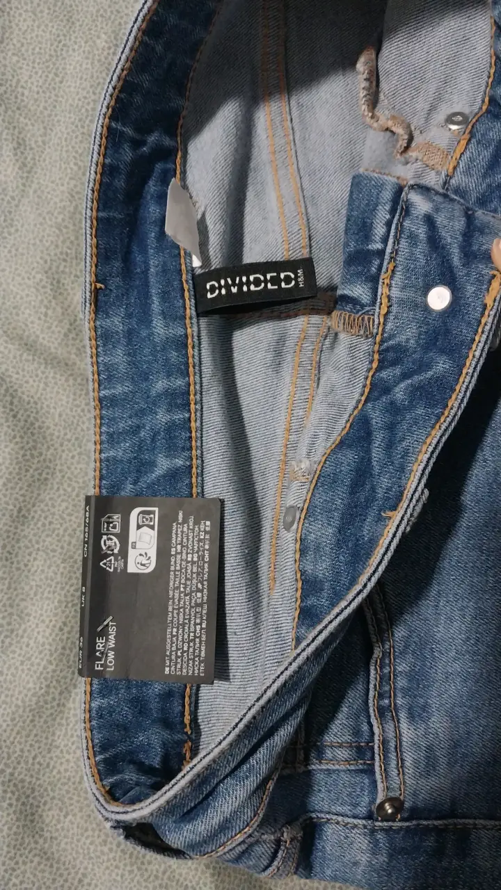 Jean H&M mujer flare azul nuevo con etiqueta - 2