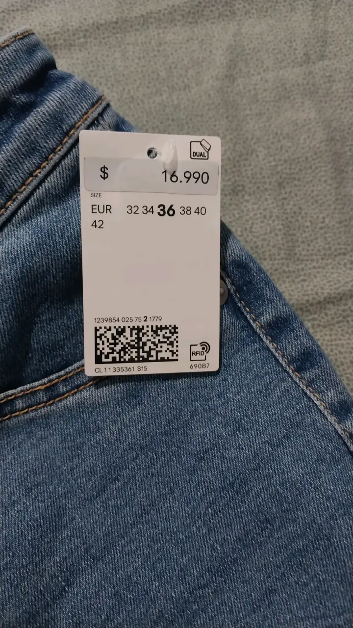 Jean H&M mujer flare azul nuevo con etiqueta - 3